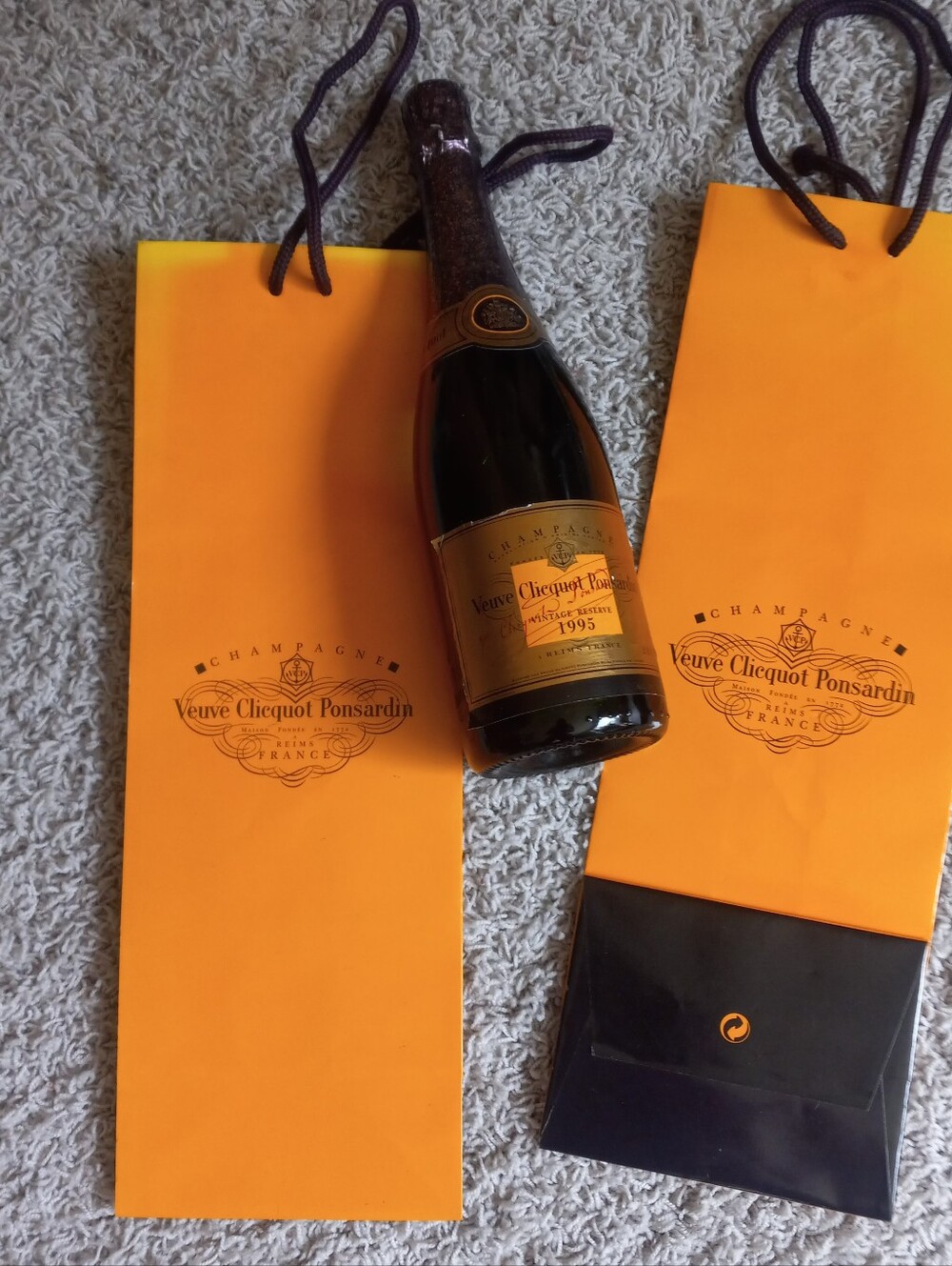 (Two) Vintage VEUVE CLICQUOT gift Bags